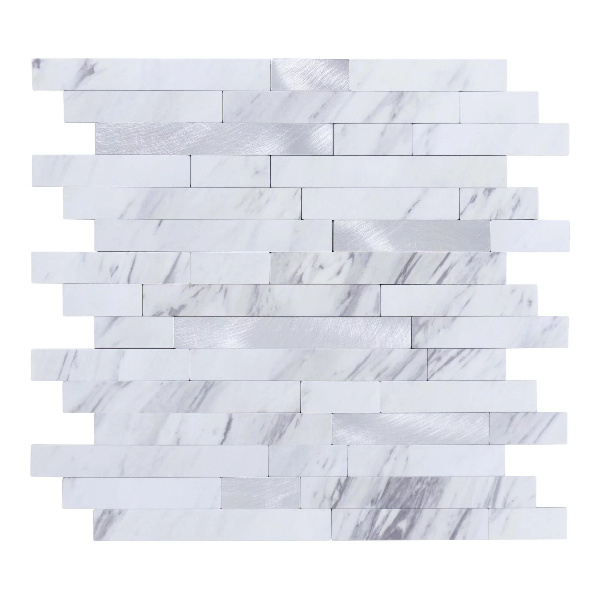 zelfklevende-tegels,-staven-1m².-11-pcs-marmerlook-wit-zilver