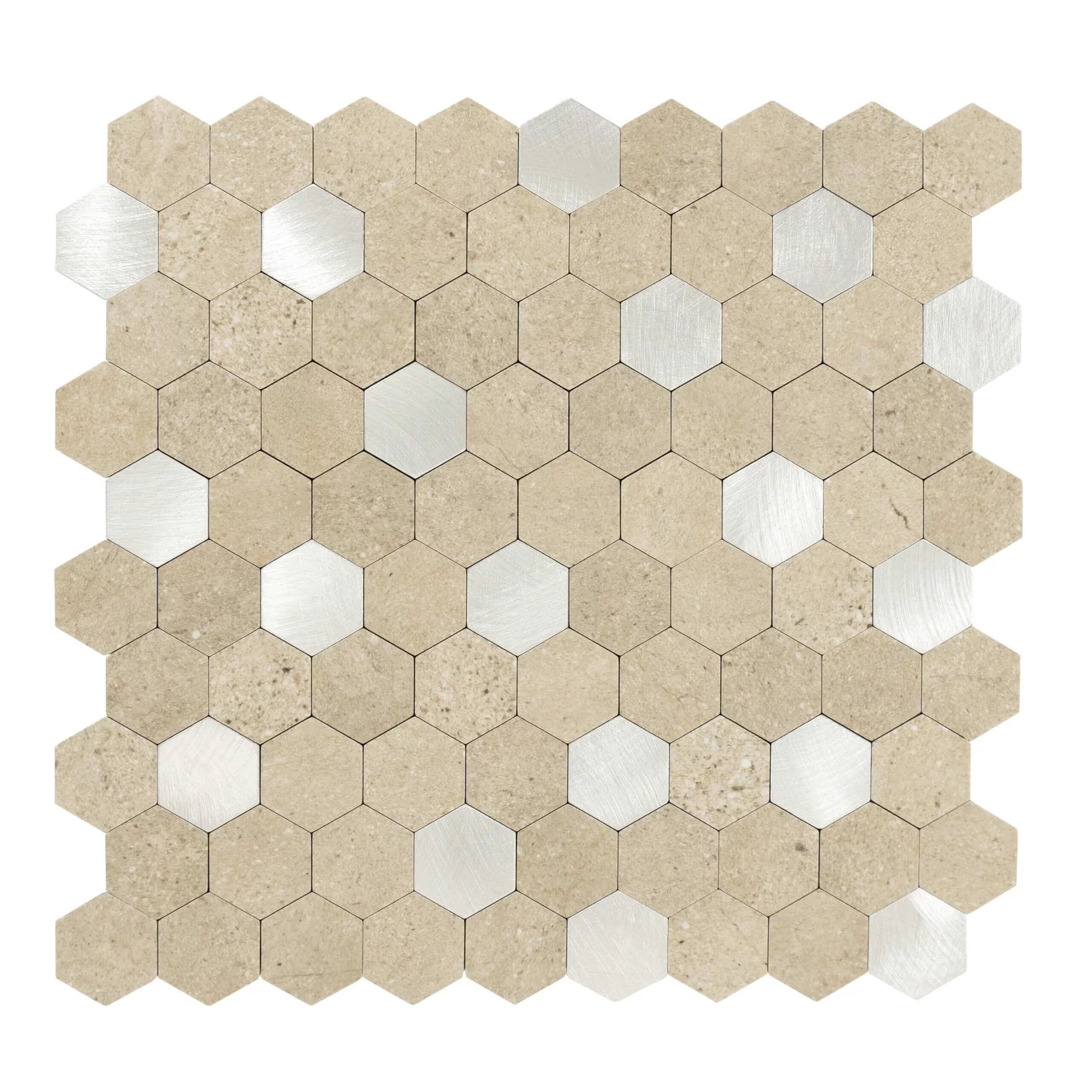 zelfklevende-tegels-zeshoekige-vorm-0.88m².-11-pcs-steenlook-zand-zilver